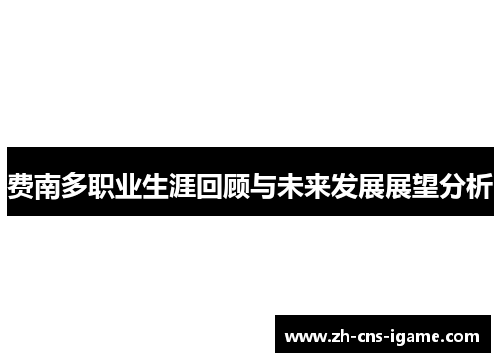 费南多职业生涯回顾与未来发展展望分析